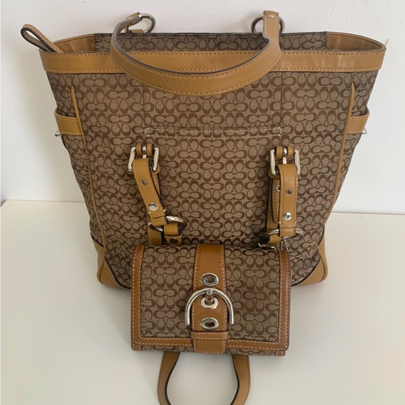 Coach Handbags - Coach Signature Shoulder Bag and Wallet